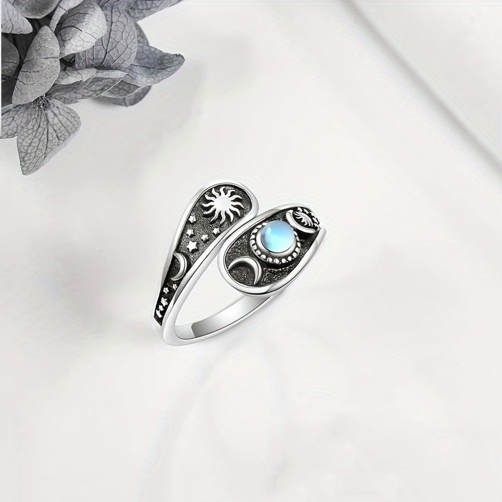 Moon Star Pattern Fashionable Women's Ring