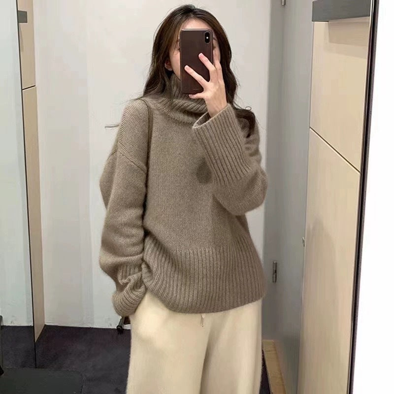 New High Neck Thick Sweater Women