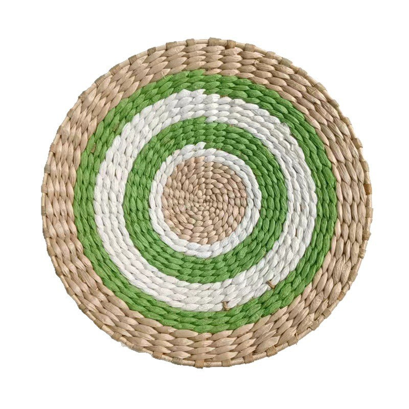 Woven Straw Wall Decor Round Living Room Ornament Wall Hanging