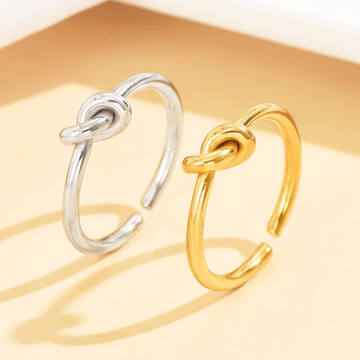 Stainless Steel Ring With A Braided Cord And Adjustable Opening