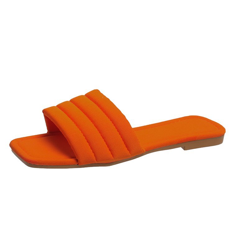 Summer European And American New Fashion Suede Square Head Casual Beach Sandals