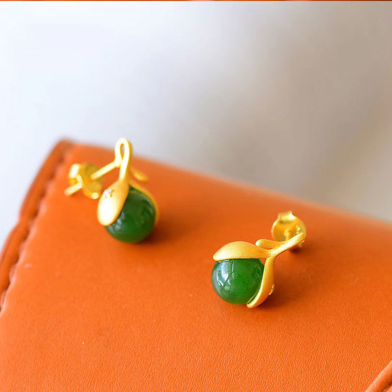 Delicate Dainty And Minimalist Flower Bud Earrings