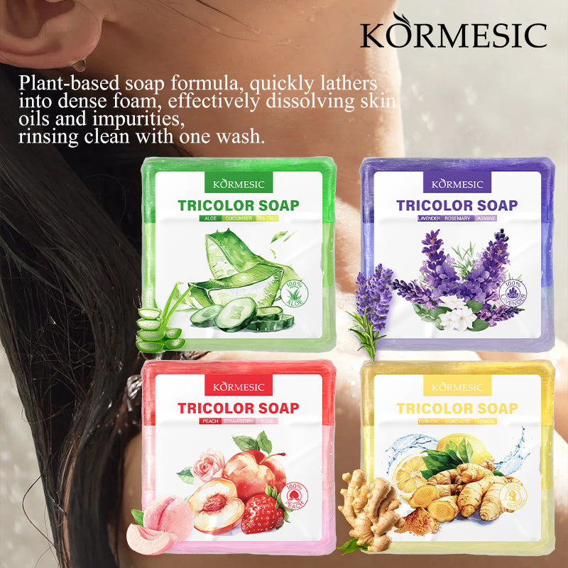 KORMESIC Aloe Vera & Cucumber & Tea Tree Tri-colour Soap FT 120g