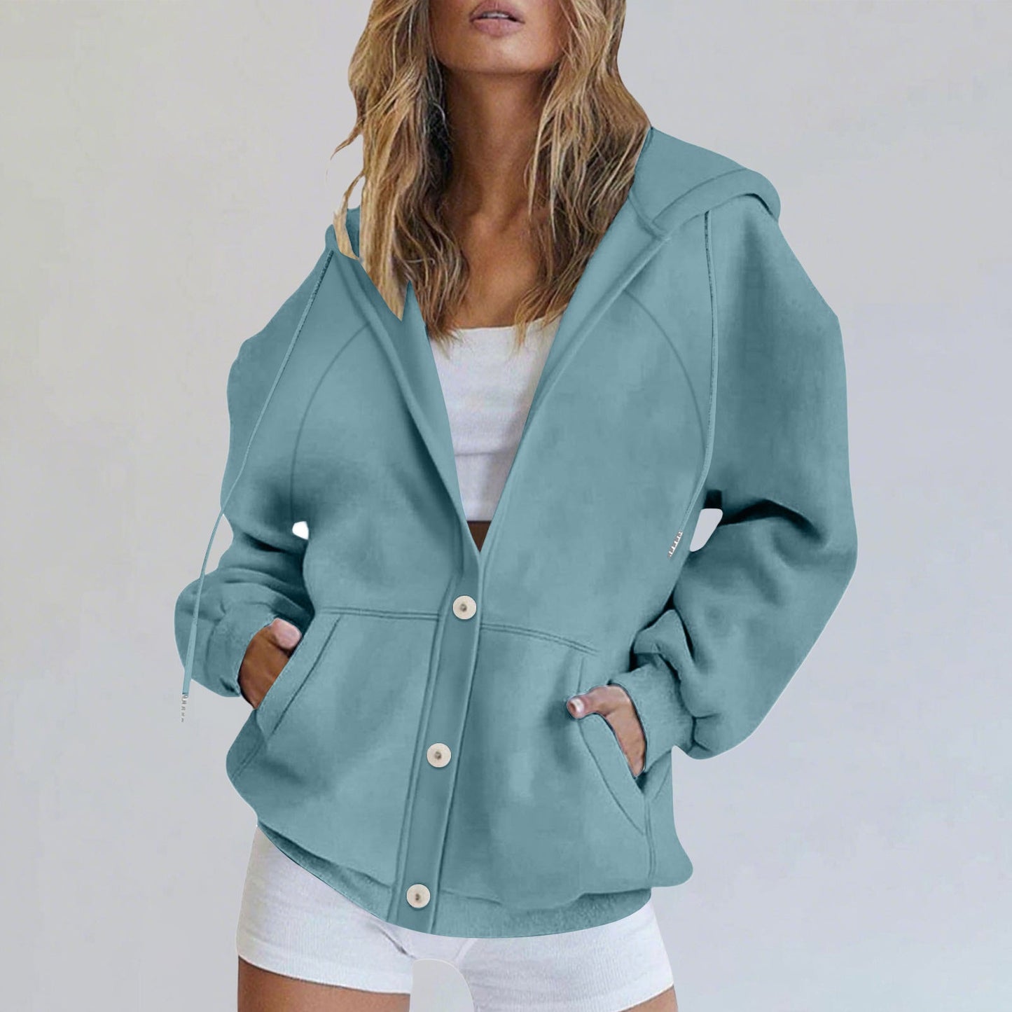 European And American  Fashion Autumn And Winter Jackets Women's Casual Cardigan Sweatshirt Jackets