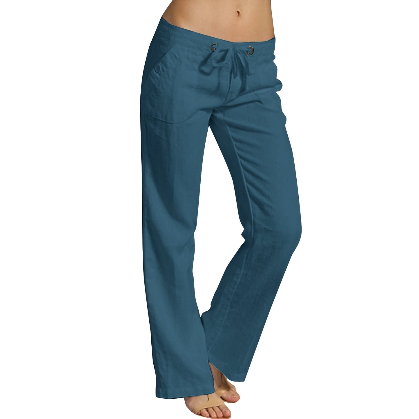 European And American-style Solid-color Womens Loose Casual Pants Womens Trousers