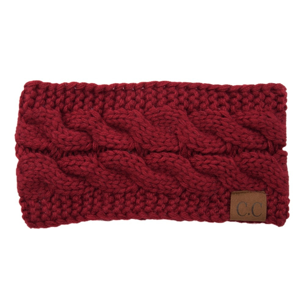 European And American Knitted Hairband Wool Variegated