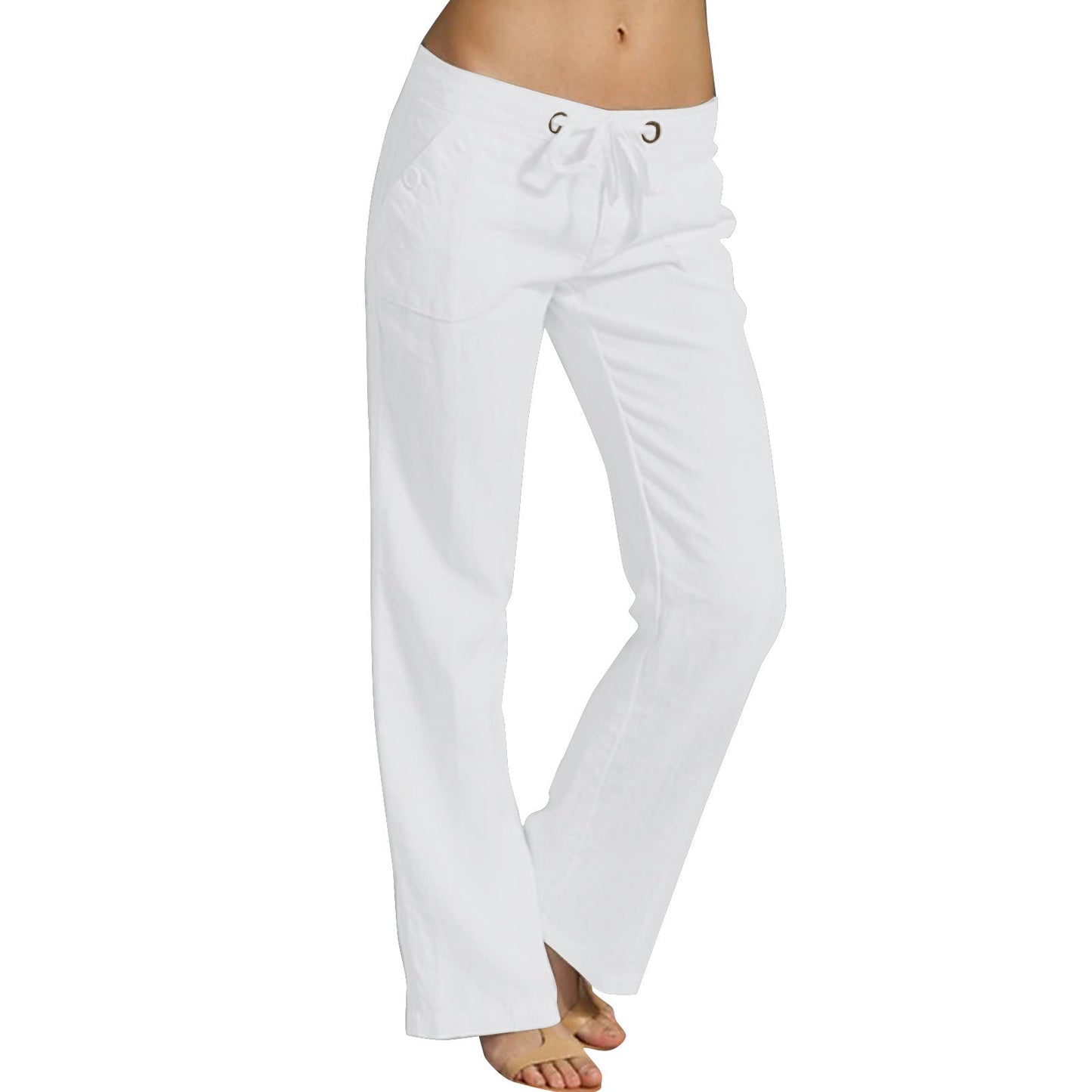 European And American-style Solid-color Womens Loose Casual Pants Womens Trousers