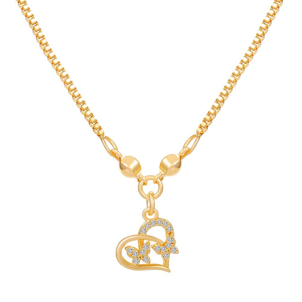 Women's Fashionable Temperament Butterfly Tassel Necklace