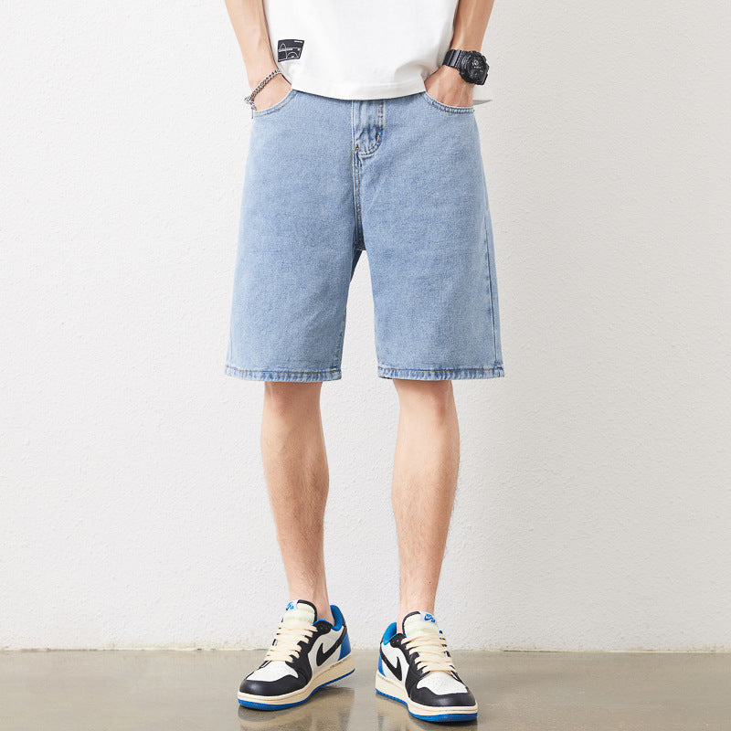 Worn Washed Denim Shorts