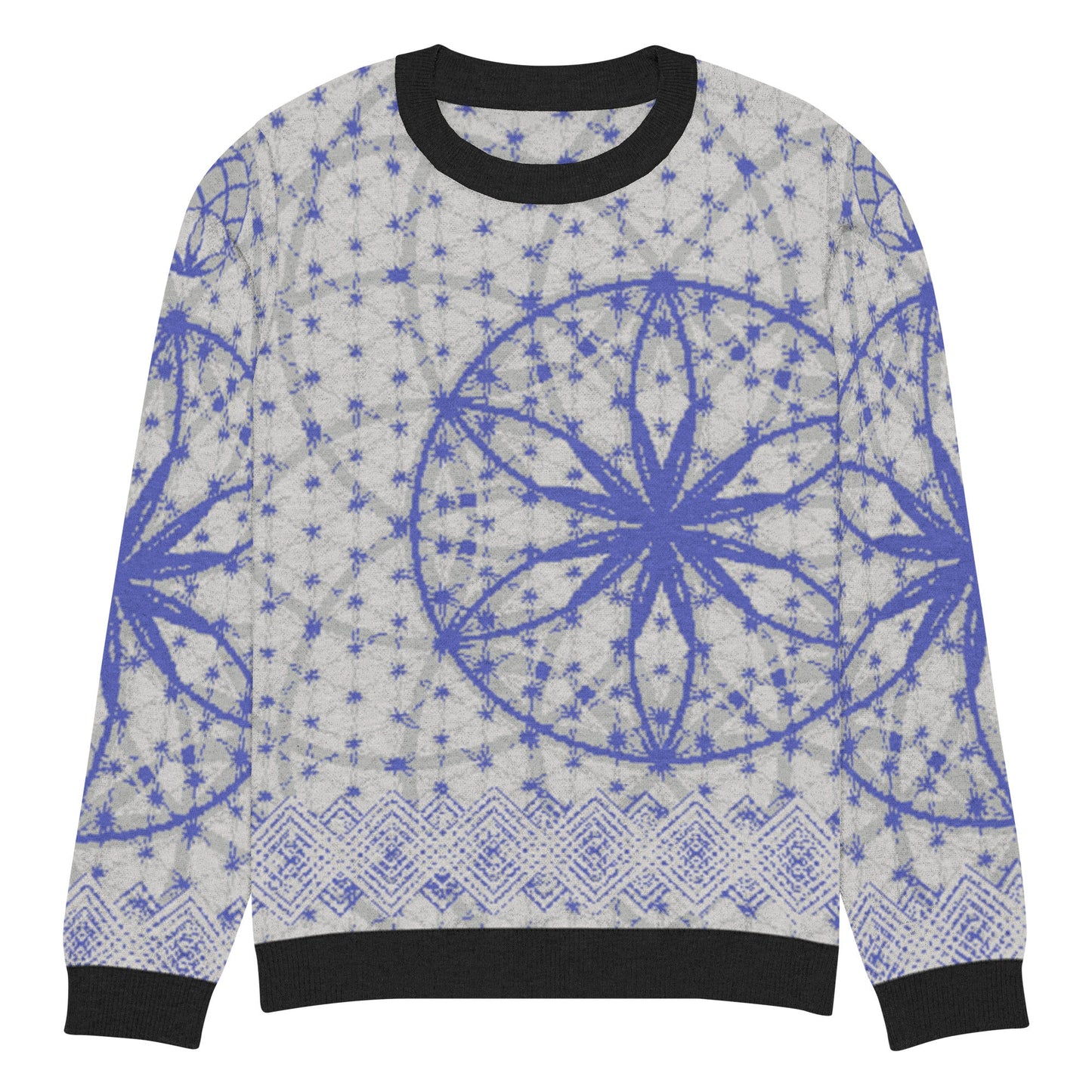 Blue Prima Mystica | Knitted Crew Neck Sweater (Knit-On-Demand)