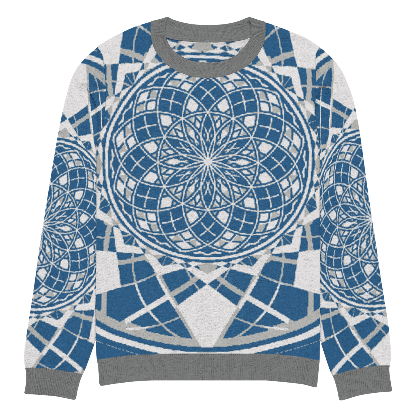 Mystic Metamorphic Blue Sky | Knitted Crew Neck Sweater