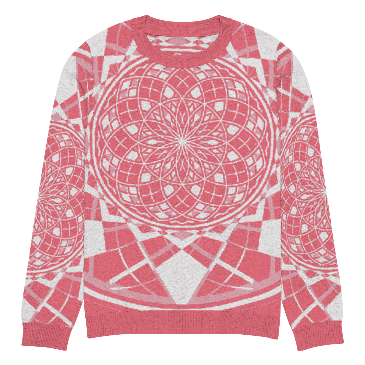 Mystic Metamorphic Redrose — Knitted Crew Neck Sweater