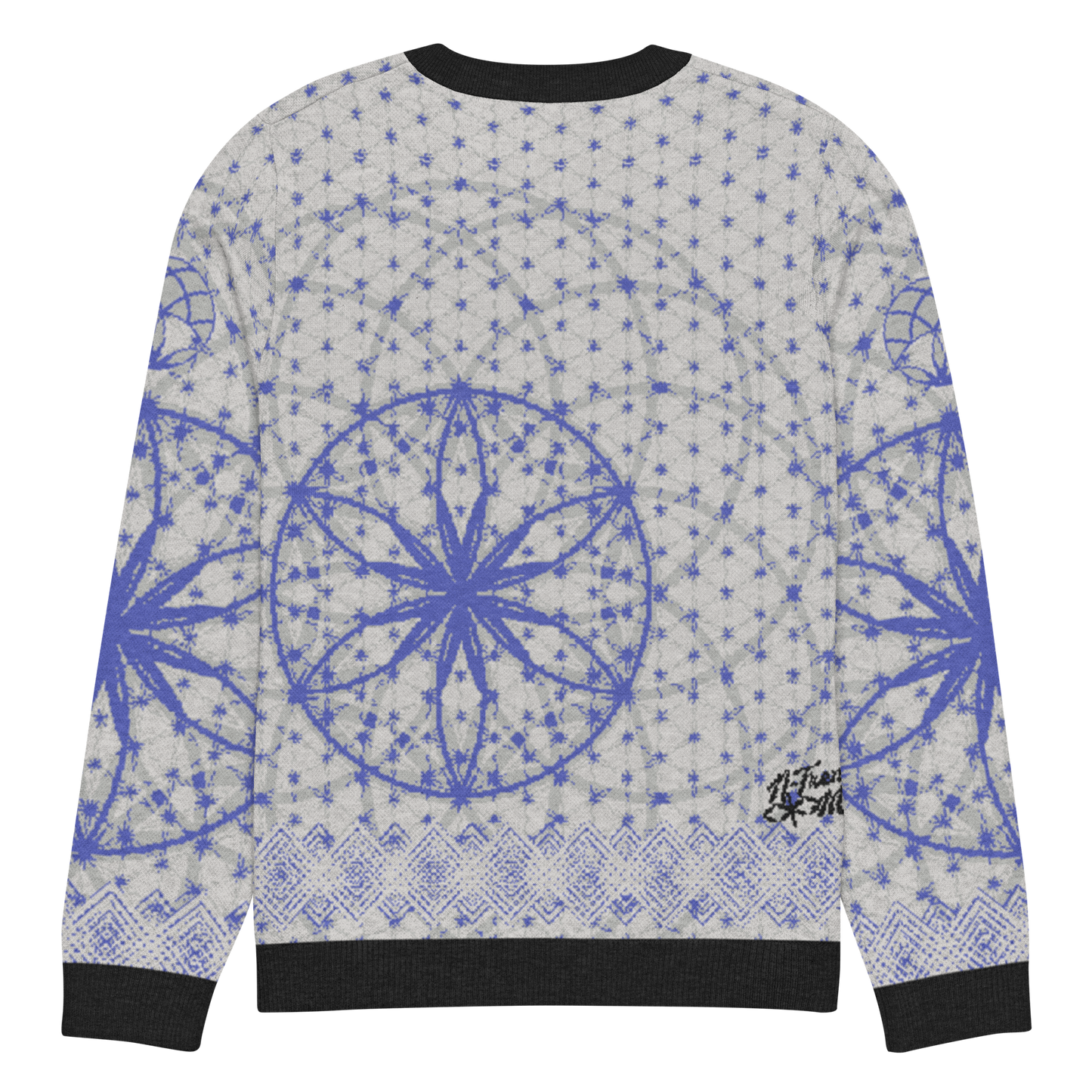 Blue Prima Mystica | Knitted Crew Neck Sweater (Knit-On-Demand)