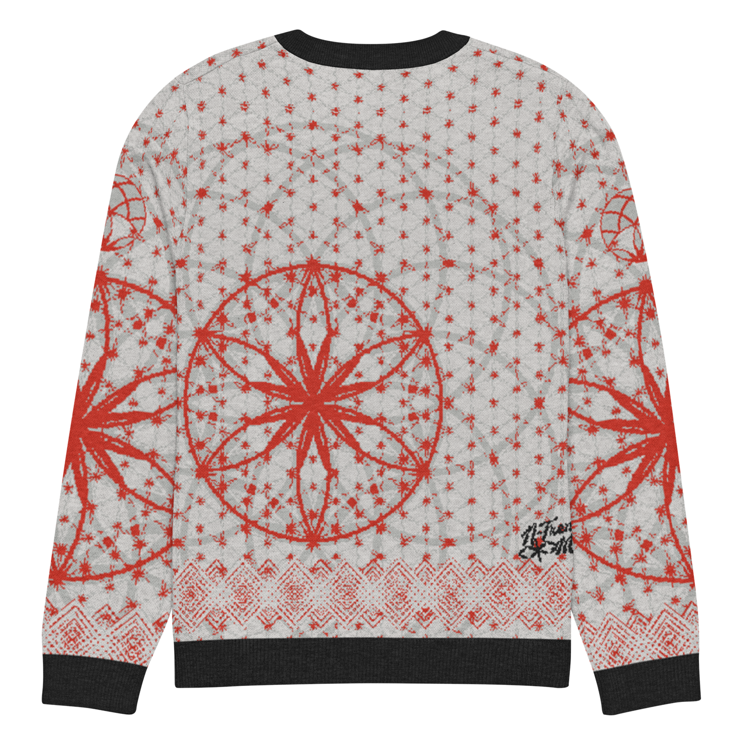 Red Prima Mystica | Knitted Crew Neck Sweater (Knit-On-Demand)