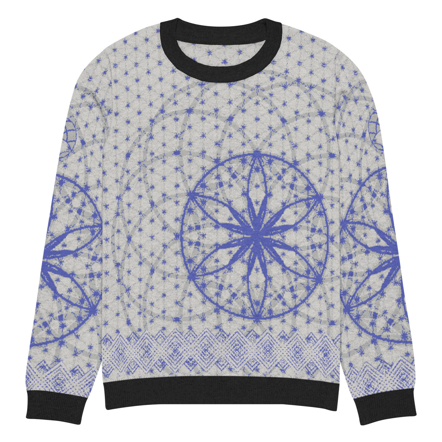 Blue Prima Mystica | Knitted Crew Neck Sweater (Knit-On-Demand)