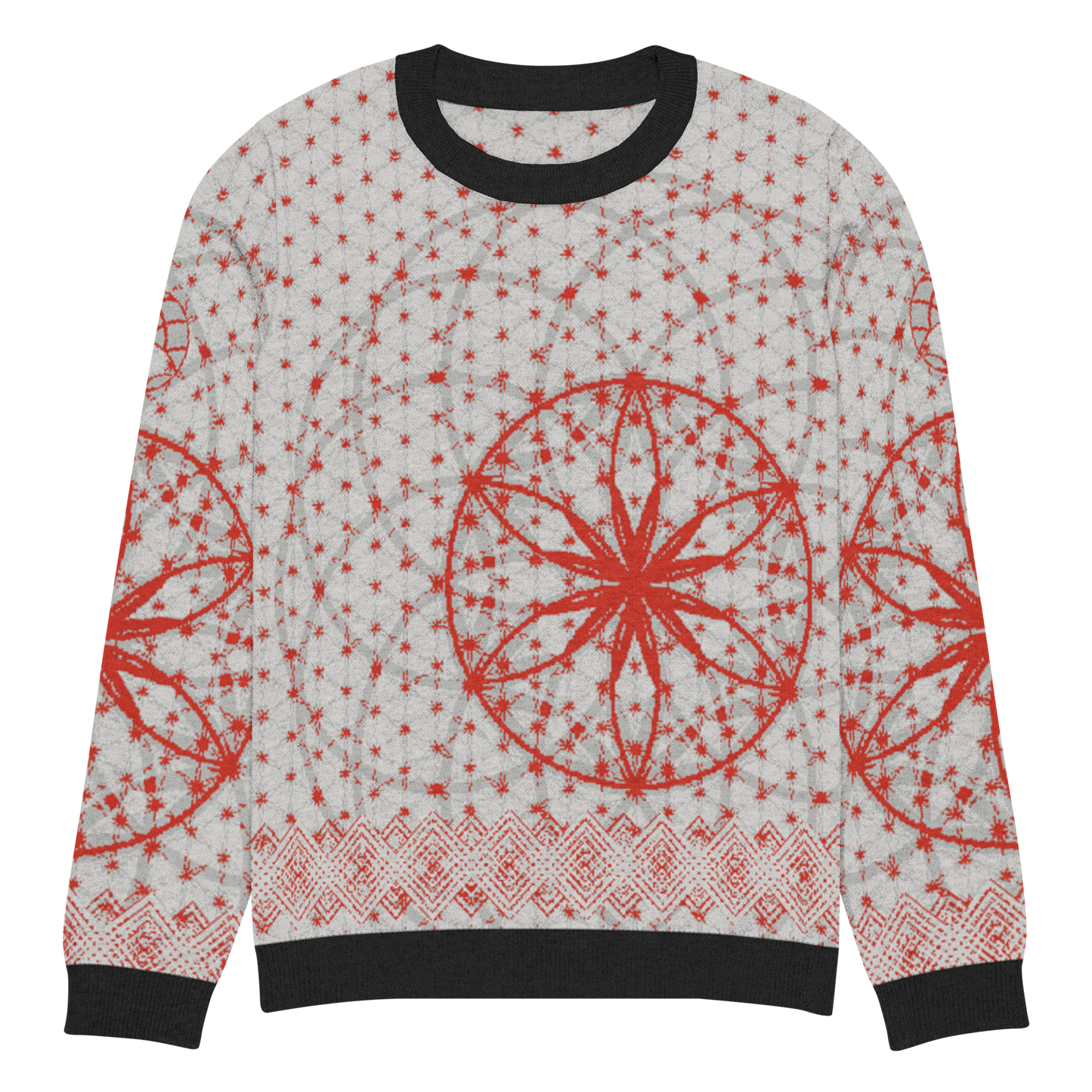 Red Prima Mystica | Knitted Crew Neck Sweater (Knit-On-Demand)
