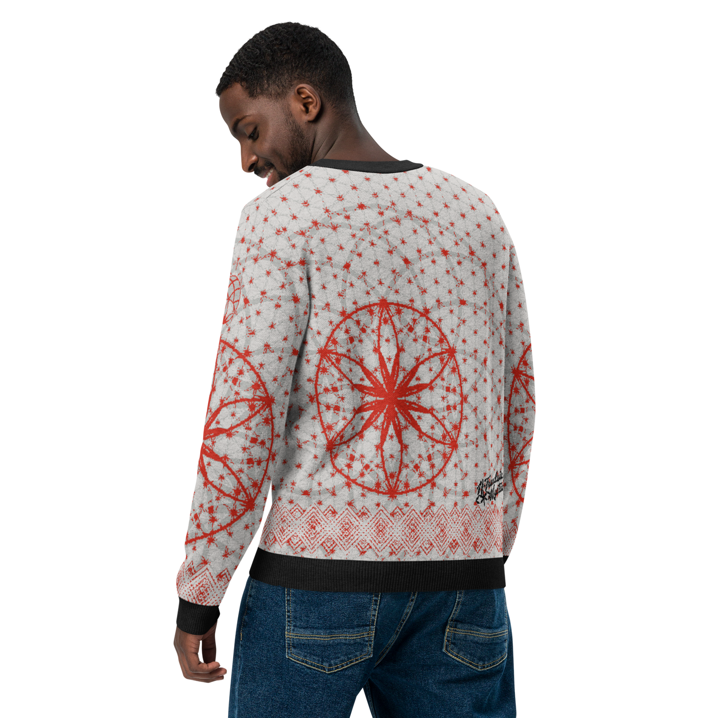 Red Prima Mystica | Knitted Crew Neck Sweater (Knit-On-Demand)