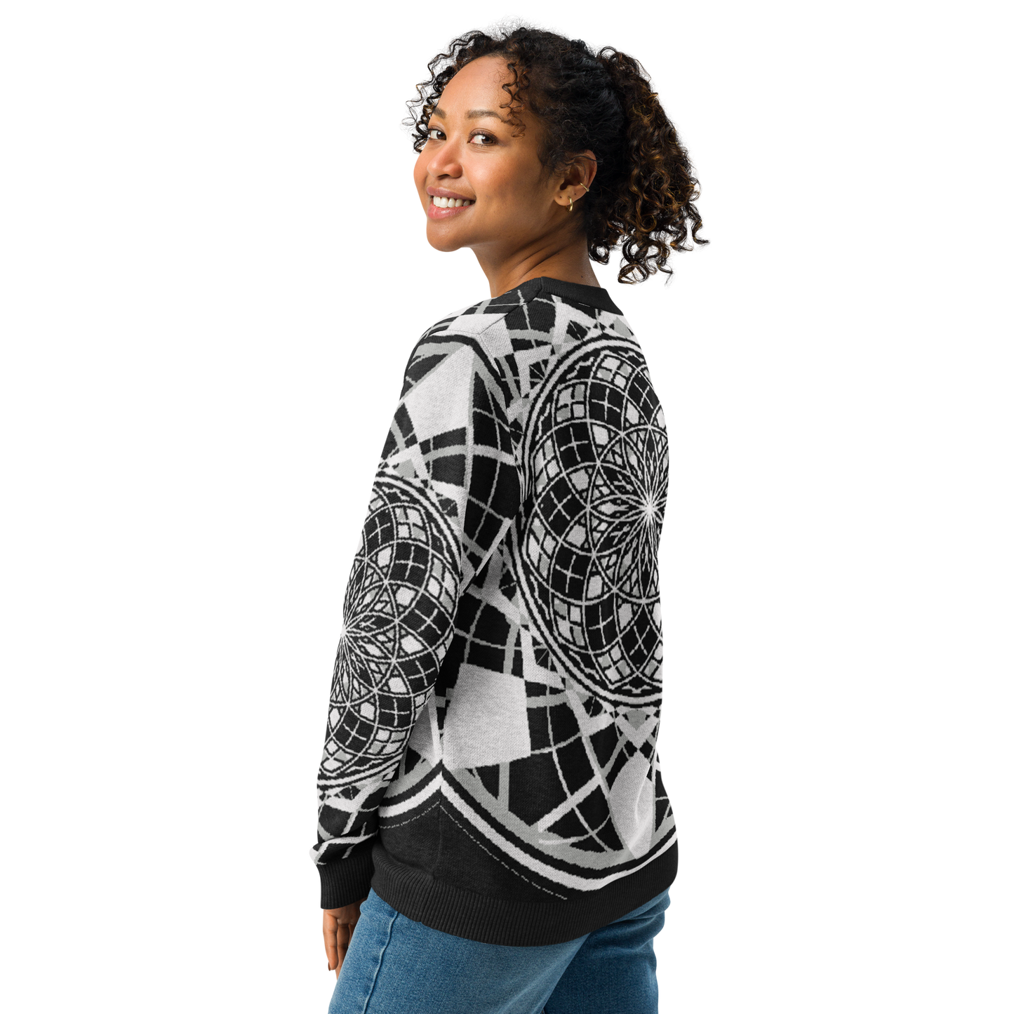 Mystic Metamorphic Night | Knitted Crew Neck Sweater