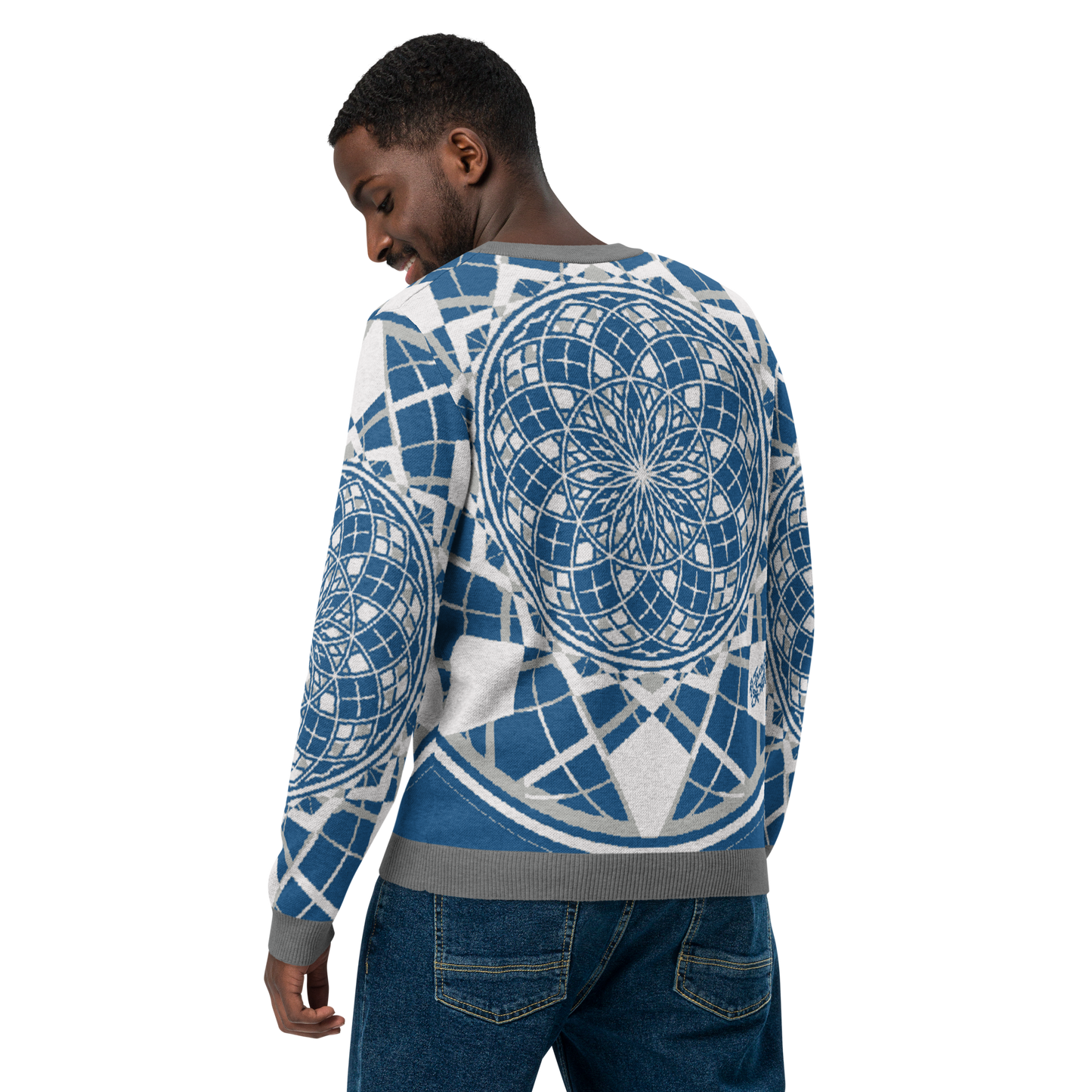 Mystic Metamorphic Blue Sky | Knitted Crew Neck Sweater