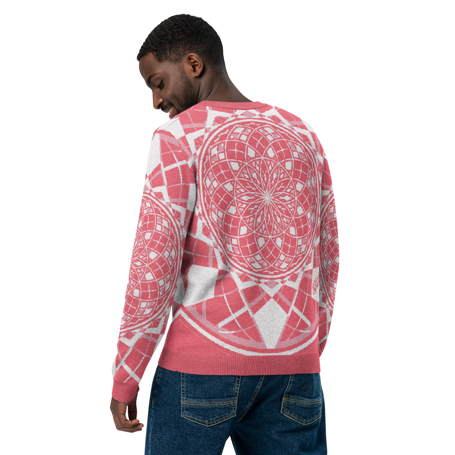 Mystic Metamorphic Redrose — Knitted Crew Neck Sweater
