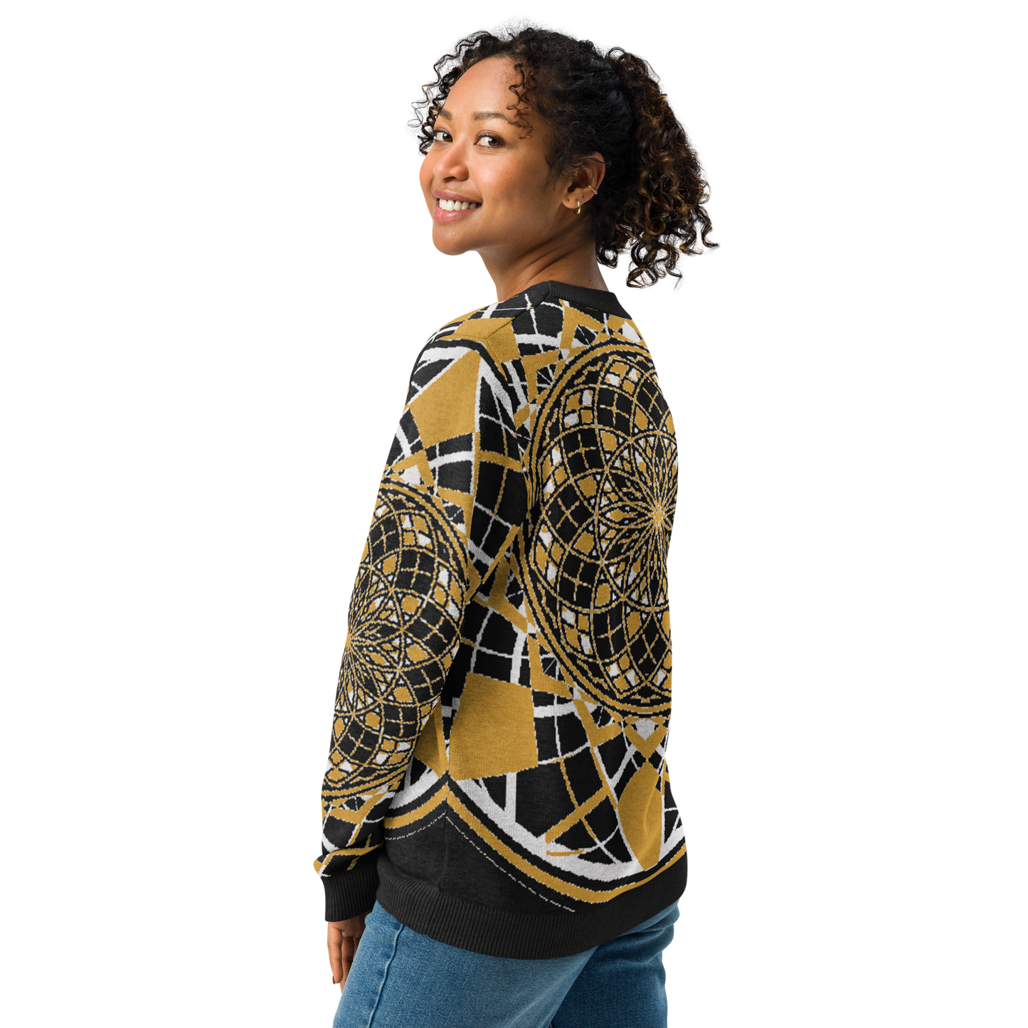 Mystic Metamorphic Mustard | Knitted Crew Neck Sweater