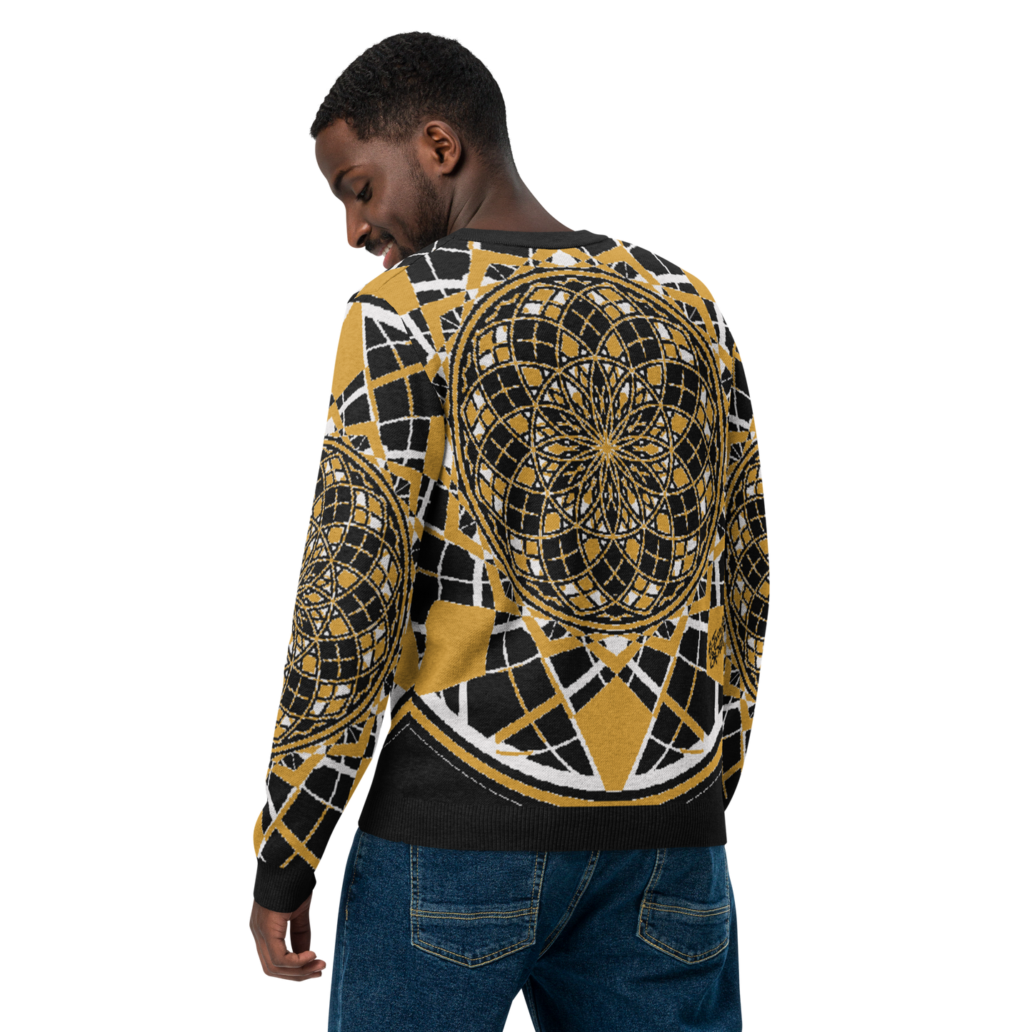 Mystic Metamorphic Mustard | Knitted Crew Neck Sweater