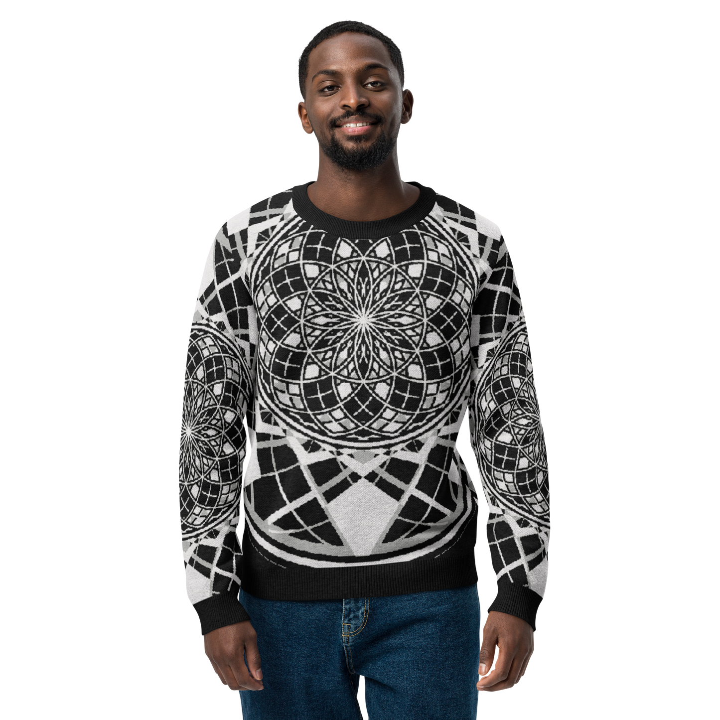 Mystic Metamorphic Night | Knitted Crew Neck Sweater