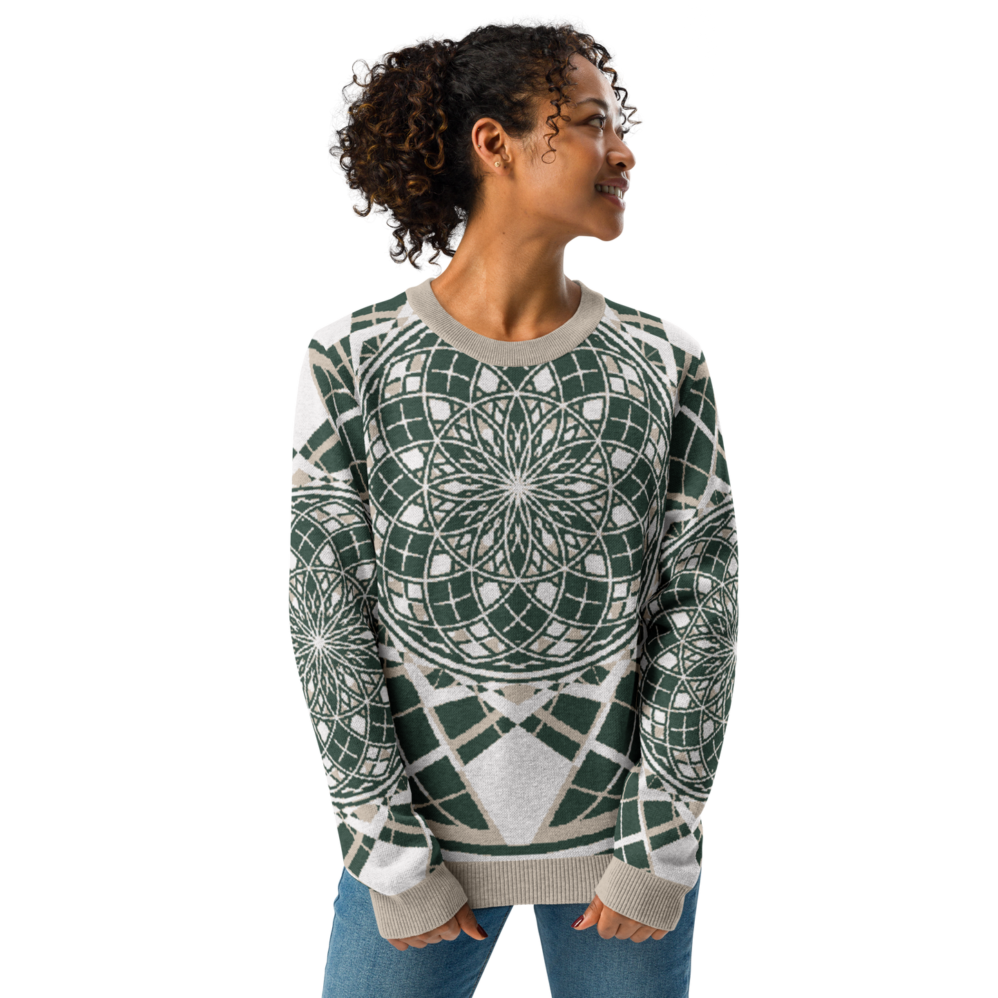 Mystic Metamorphic EarthTone | Knitted Crew Neck Sweater