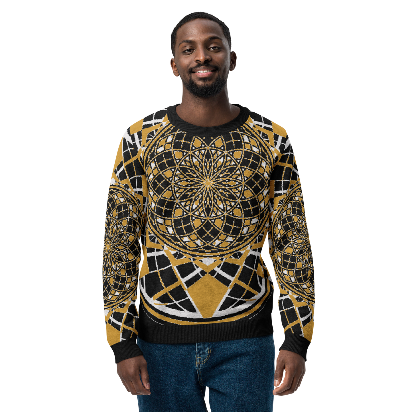 Mystic Metamorphic Mustard | Knitted Crew Neck Sweater