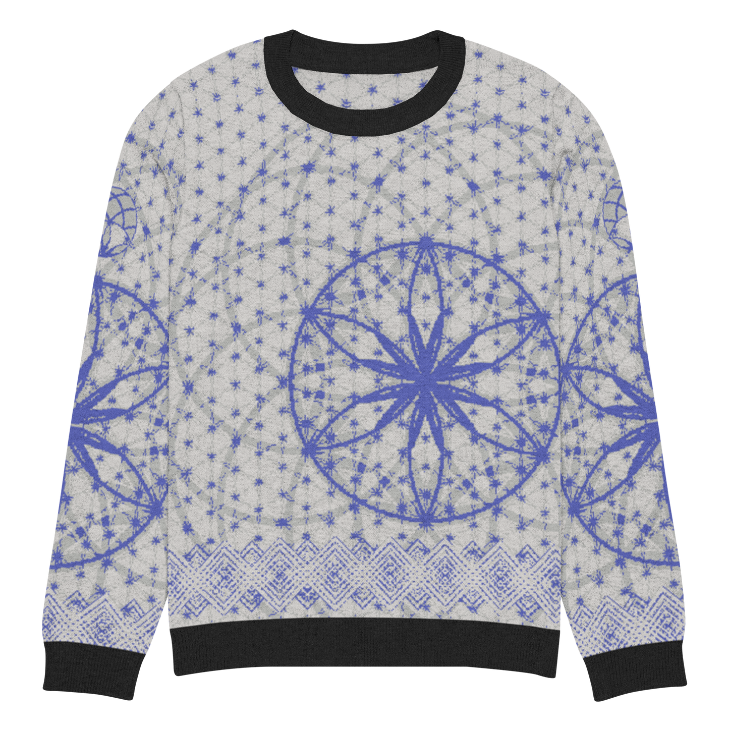 Blue Prima Mystica | Knitted Crew Neck Sweater (Knit-On-Demand)