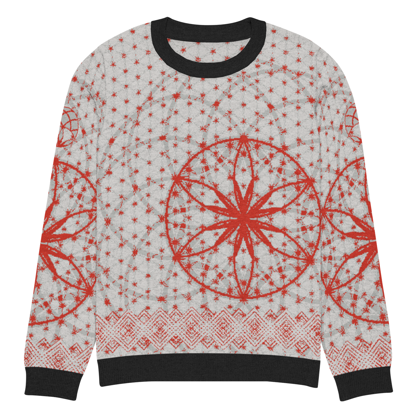 Red Prima Mystica | Knitted Crew Neck Sweater (Knit-On-Demand)