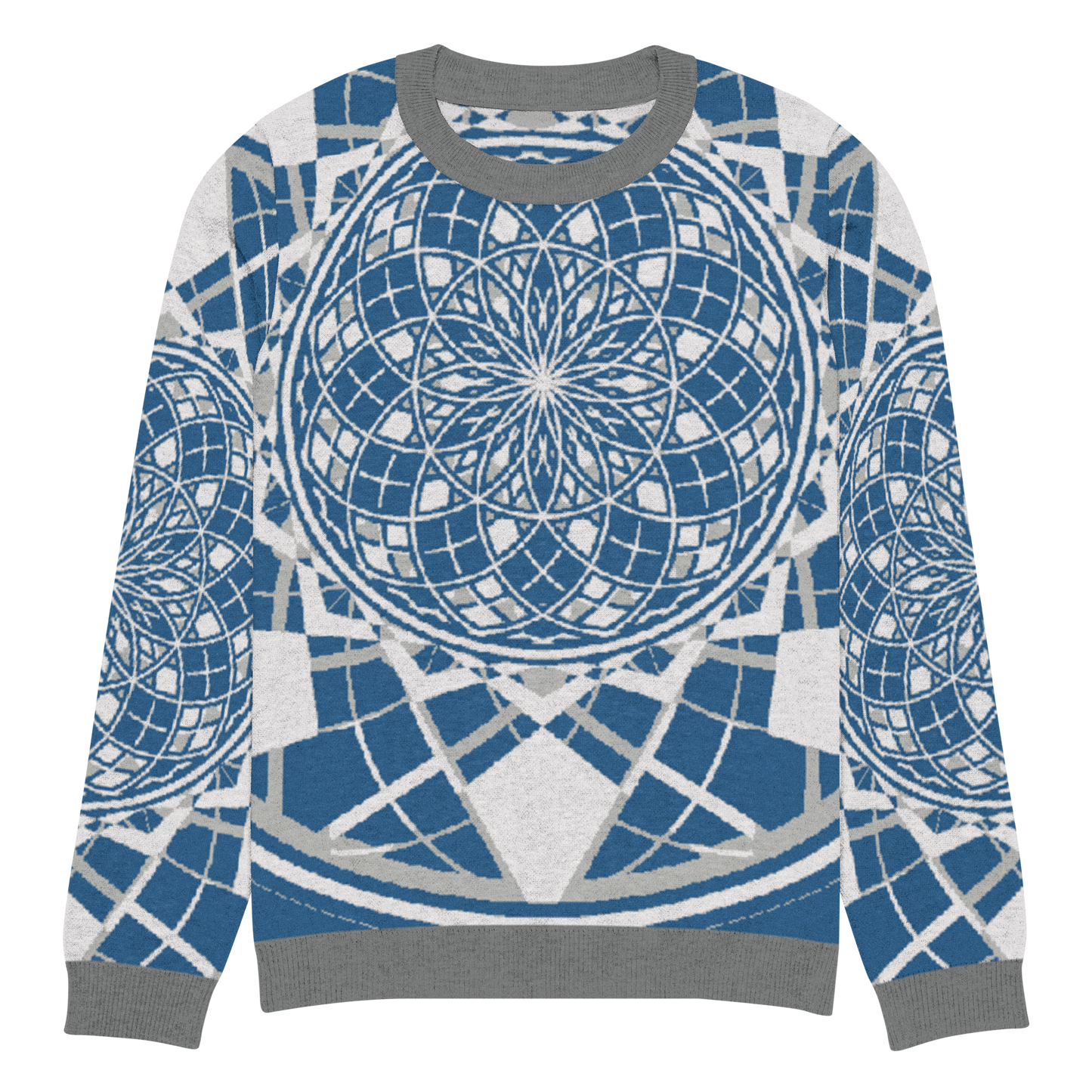 Mystic Metamorphic Blue Sky | Knitted Crew Neck Sweater