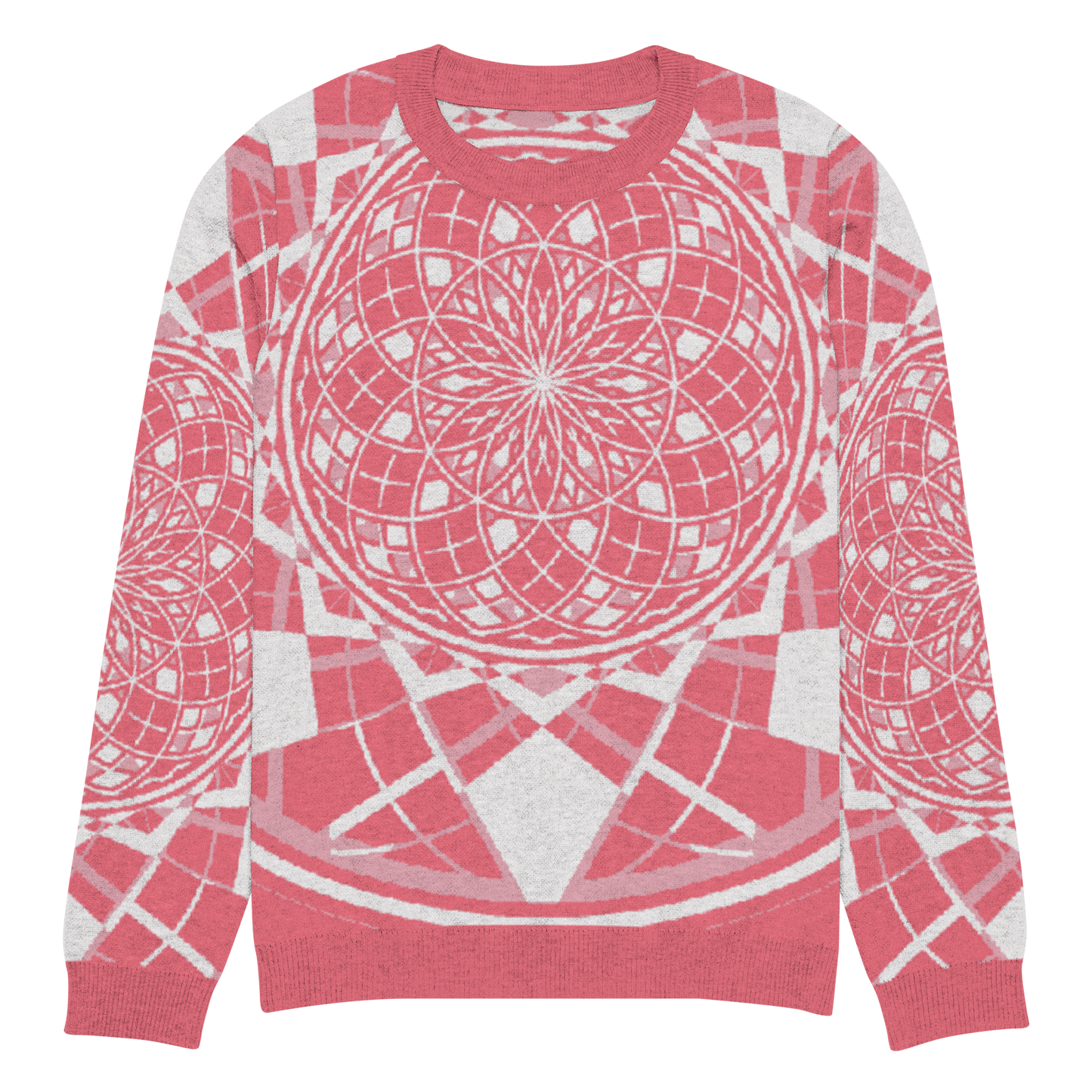 Mystic Metamorphic Redrose — Knitted Crew Neck Sweater