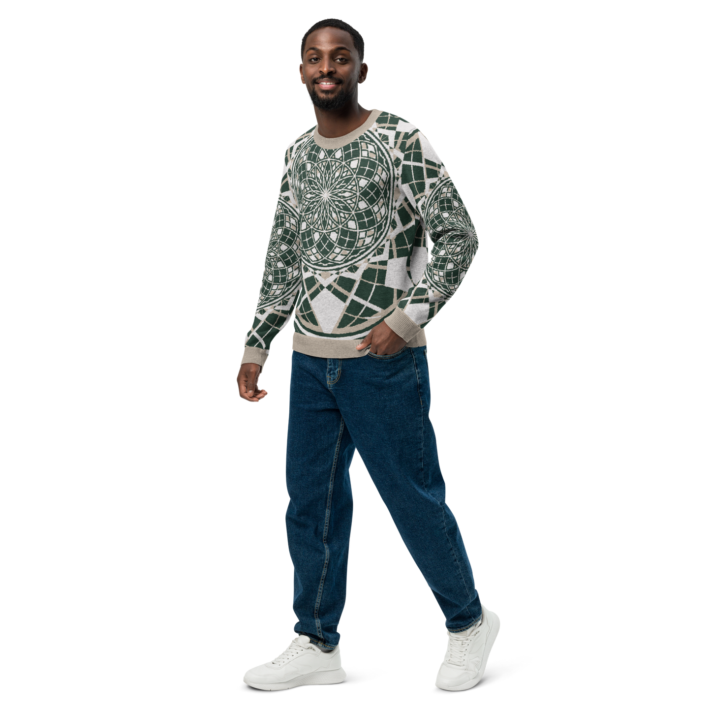 Mystic Metamorphic EarthTone | Knitted Crew Neck Sweater