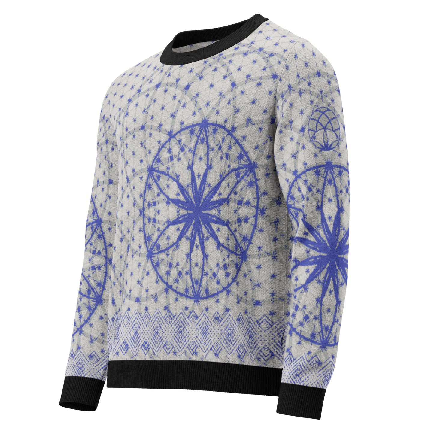 Blue Prima Mystica | Knitted Crew Neck Sweater (Knit-On-Demand)