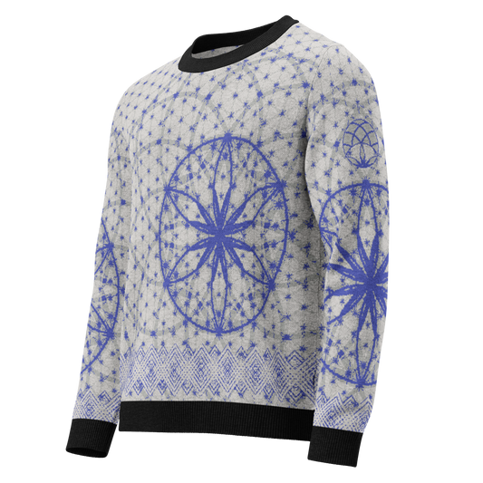Blue Prima Mystica | Knitted Crew Neck Sweater (Knit-On-Demand)