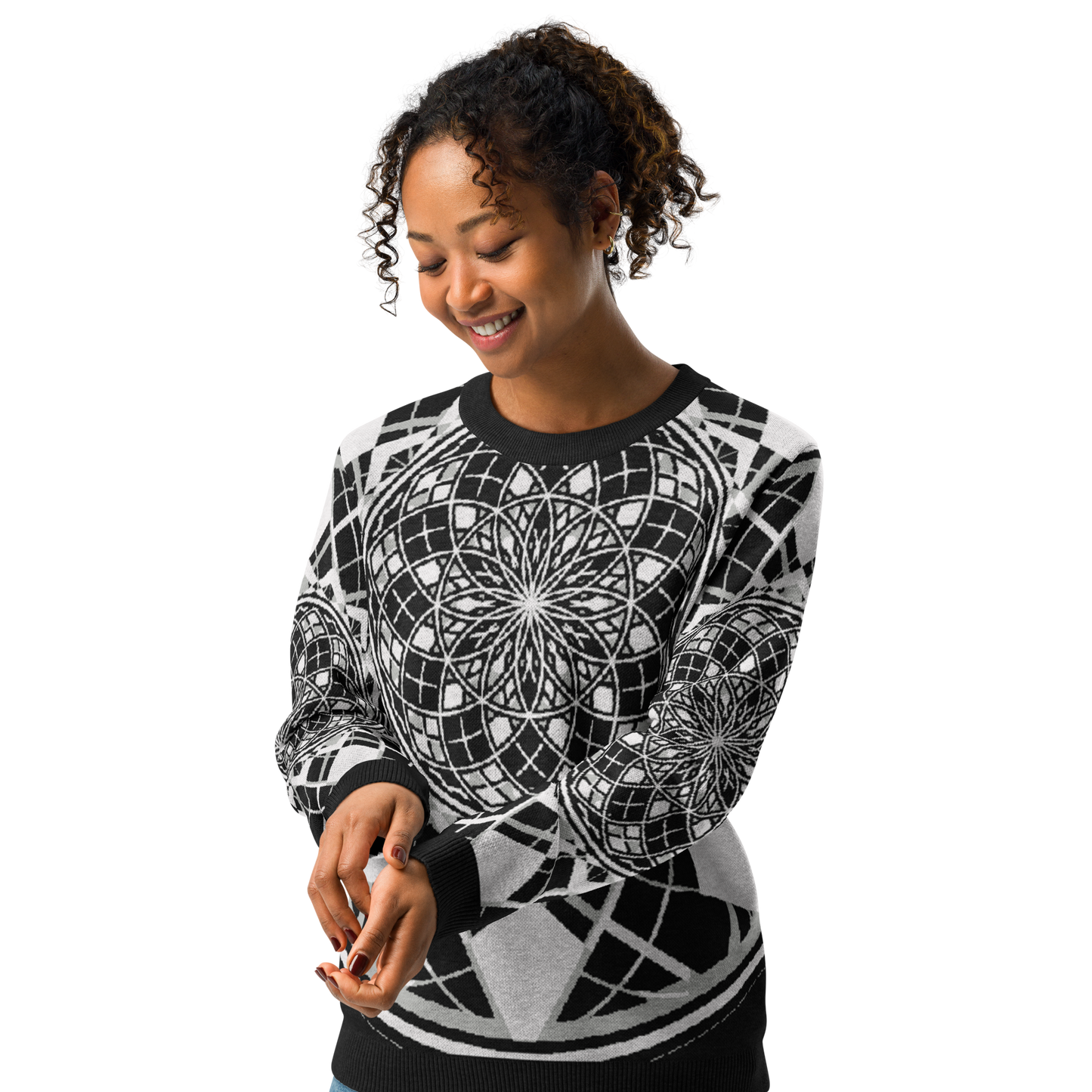 Mystic Metamorphic Night | Knitted Crew Neck Sweater