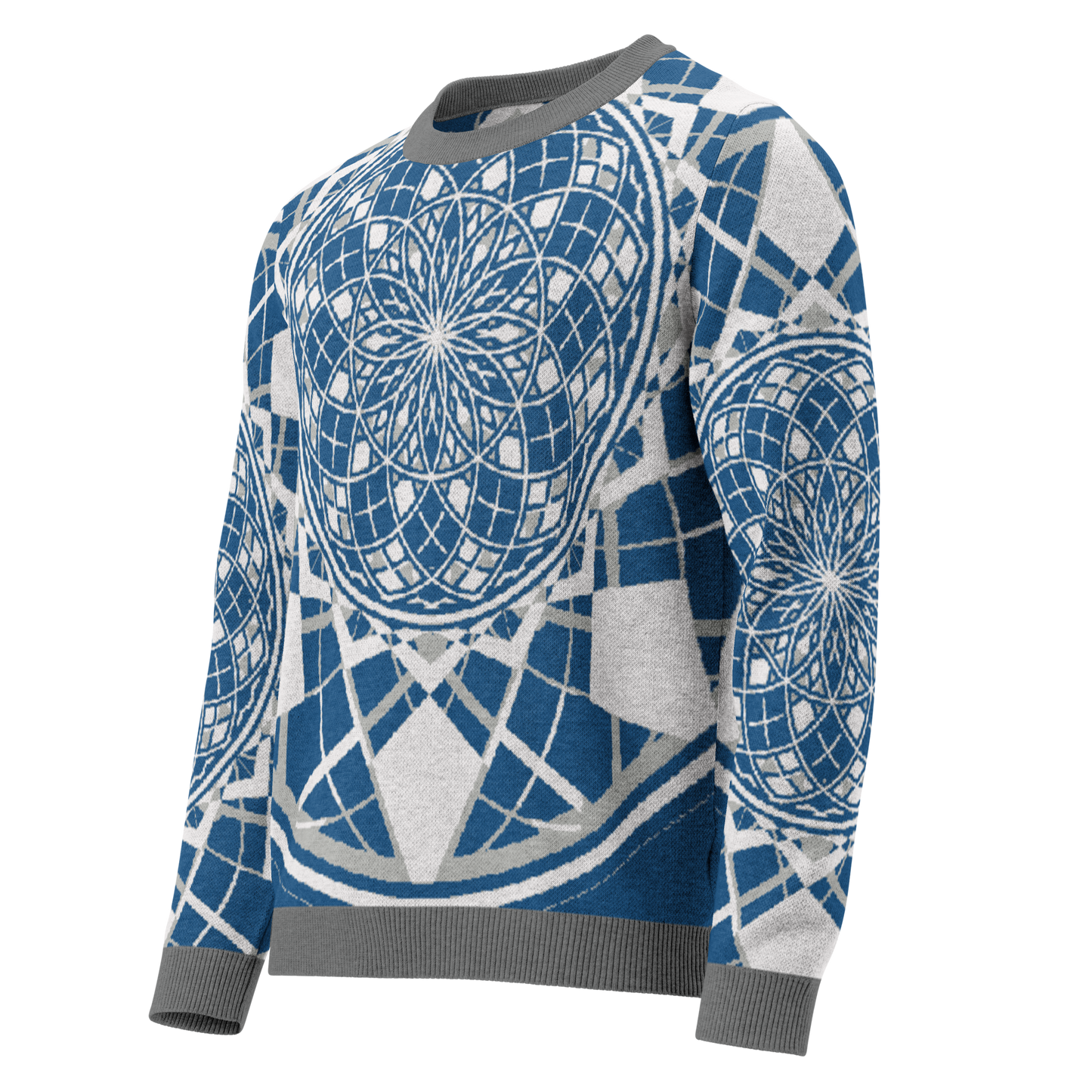 Mystic Metamorphic Blue Sky | Knitted Crew Neck Sweater