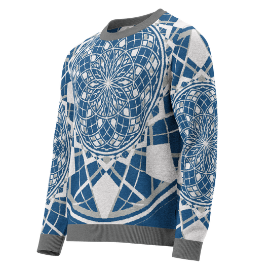 Mystic Metamorphic Blue Sky | Knitted Crew Neck Sweater