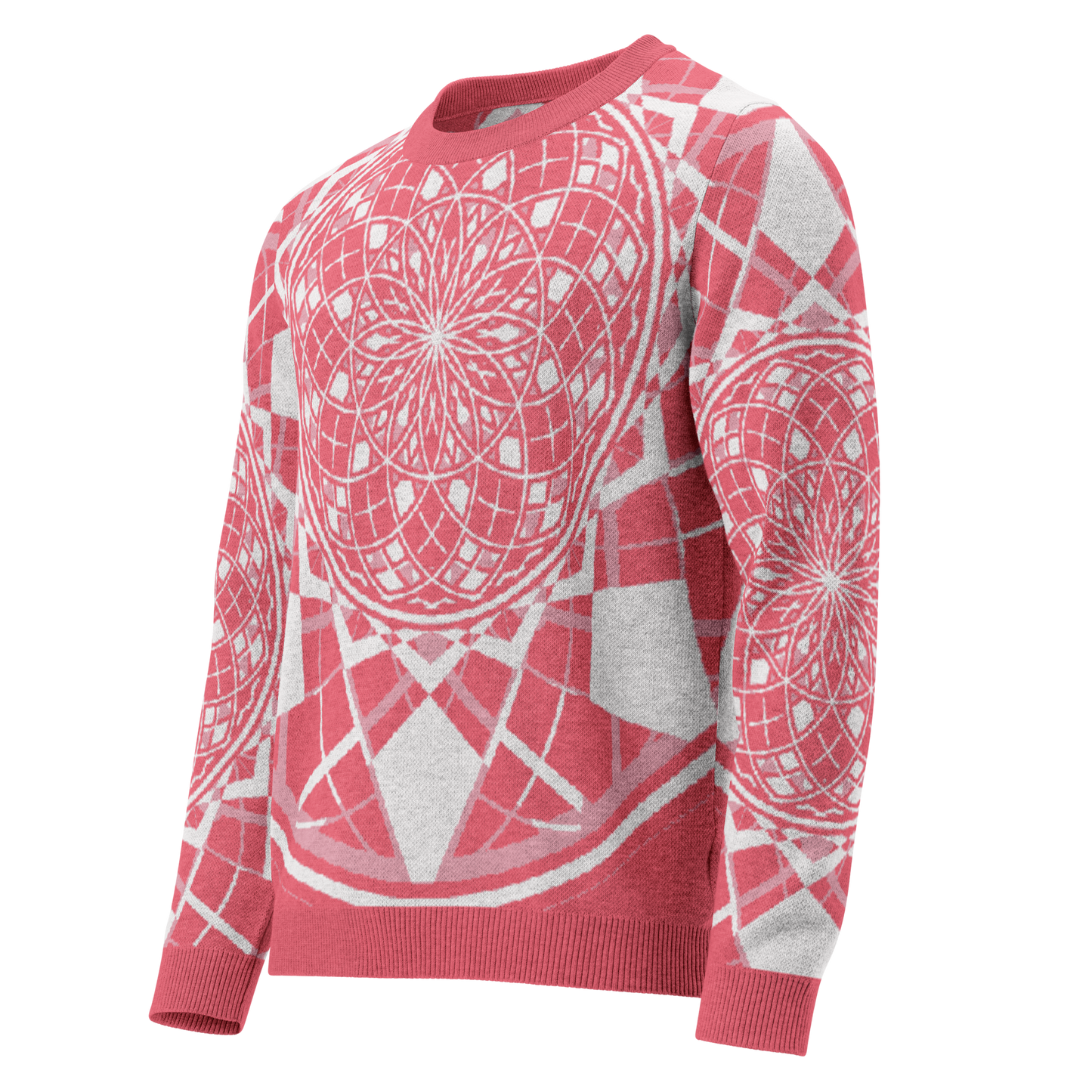 Mystic Metamorphic Redrose — Knitted Crew Neck Sweater