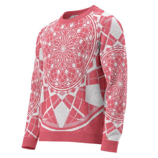 Mystic Metamorphic Redrose — Knitted Crew Neck Sweater