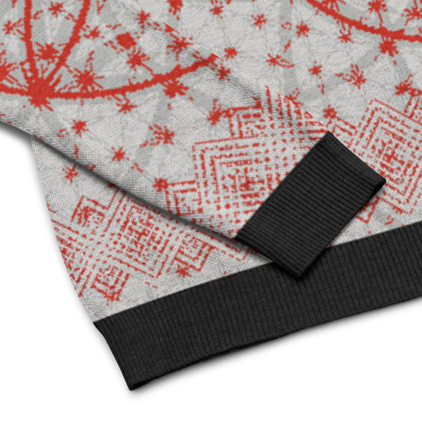 Red Prima Mystica | Knitted Crew Neck Sweater (Knit-On-Demand)