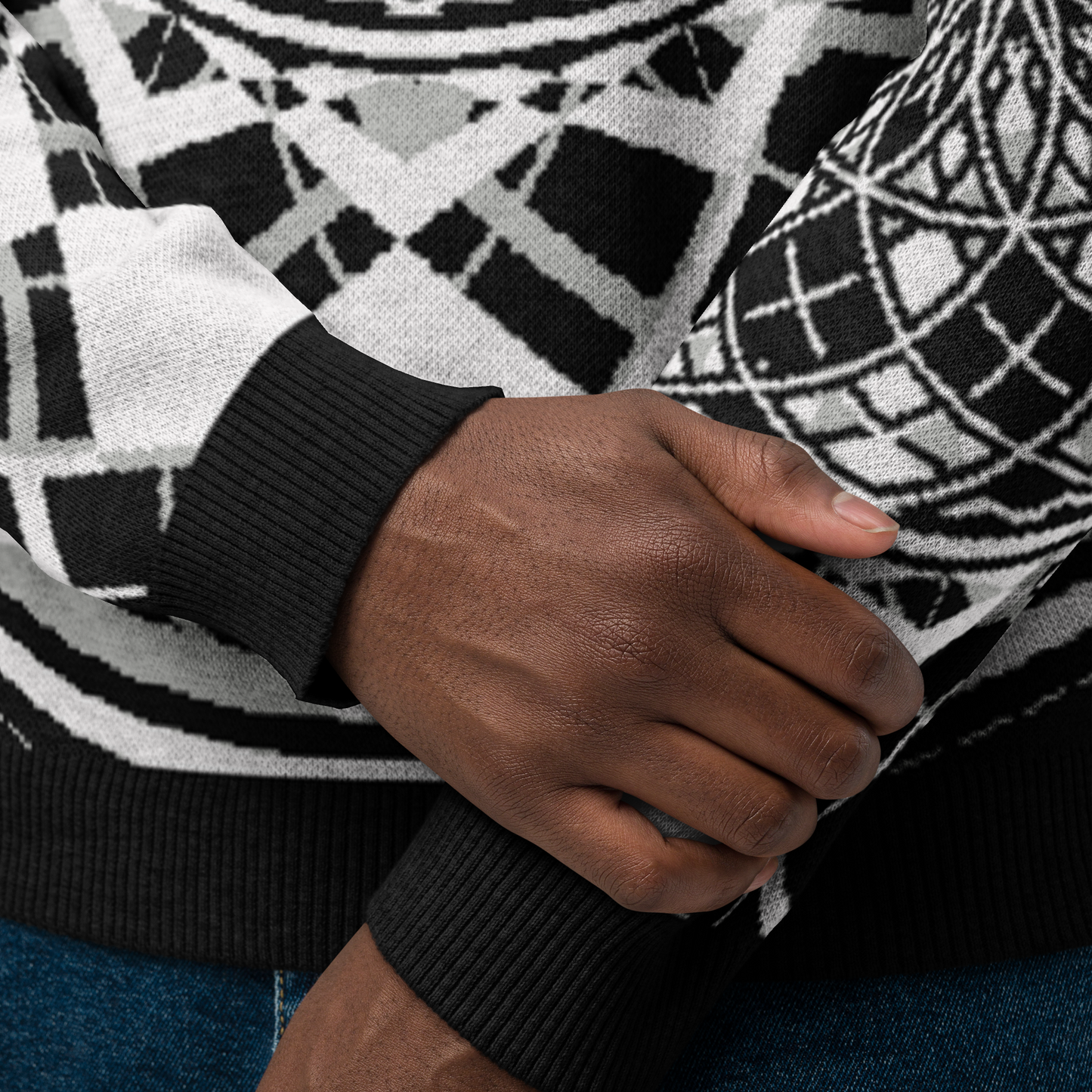 Mystic Metamorphic Night | Knitted Crew Neck Sweater