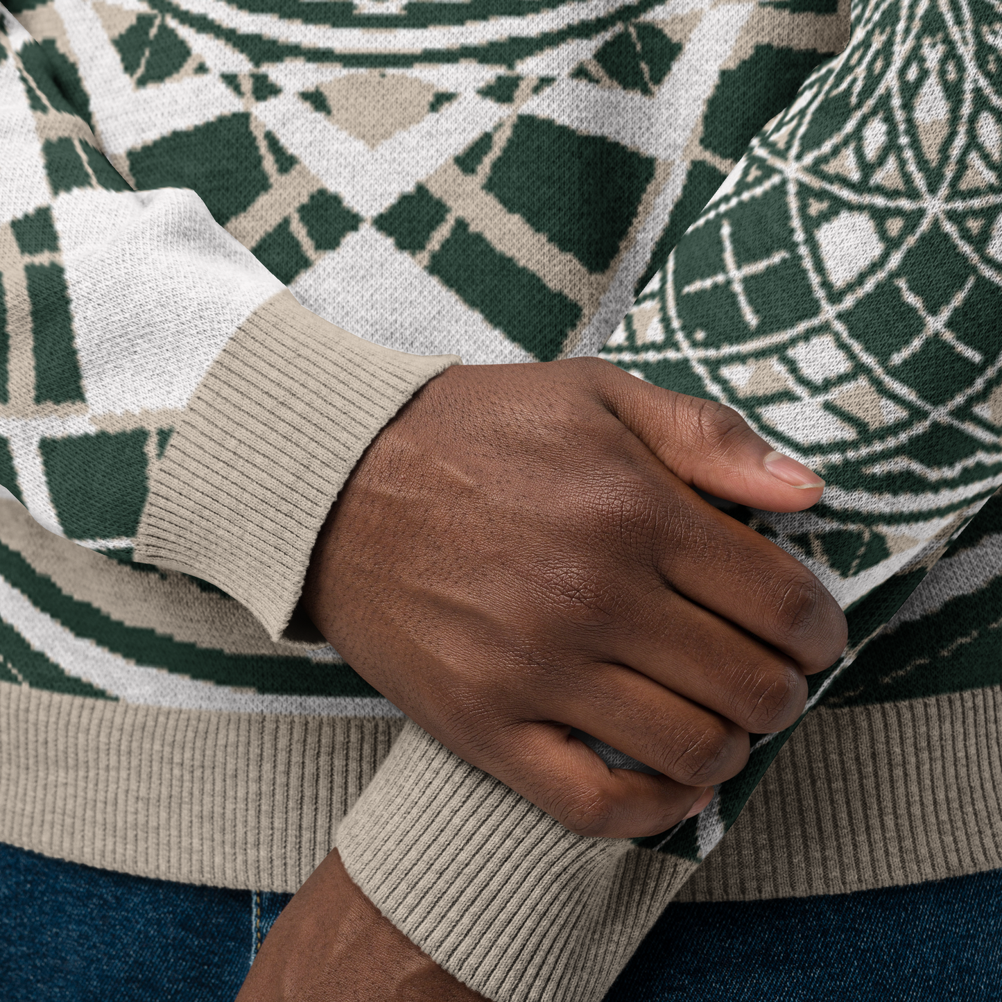 Mystic Metamorphic EarthTone | Knitted Crew Neck Sweater