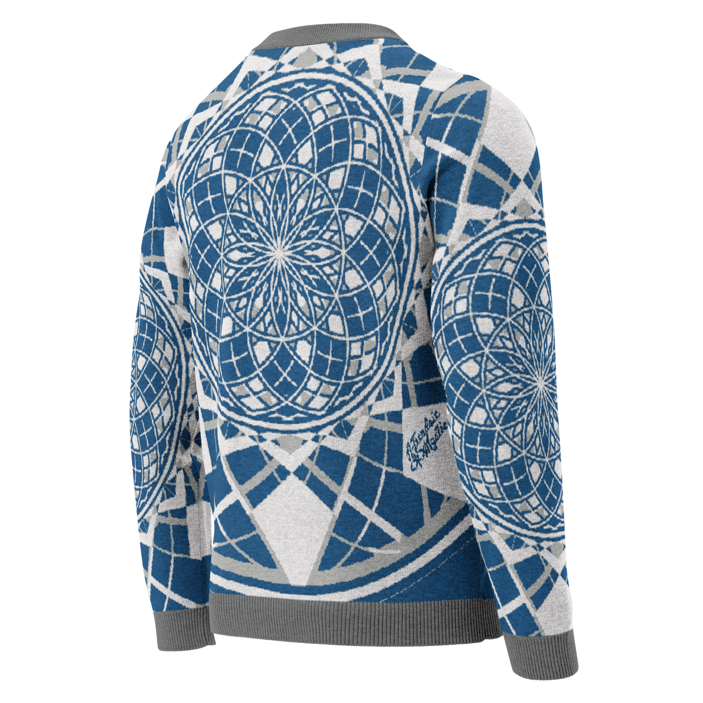 Mystic Metamorphic Blue Sky | Knitted Crew Neck Sweater