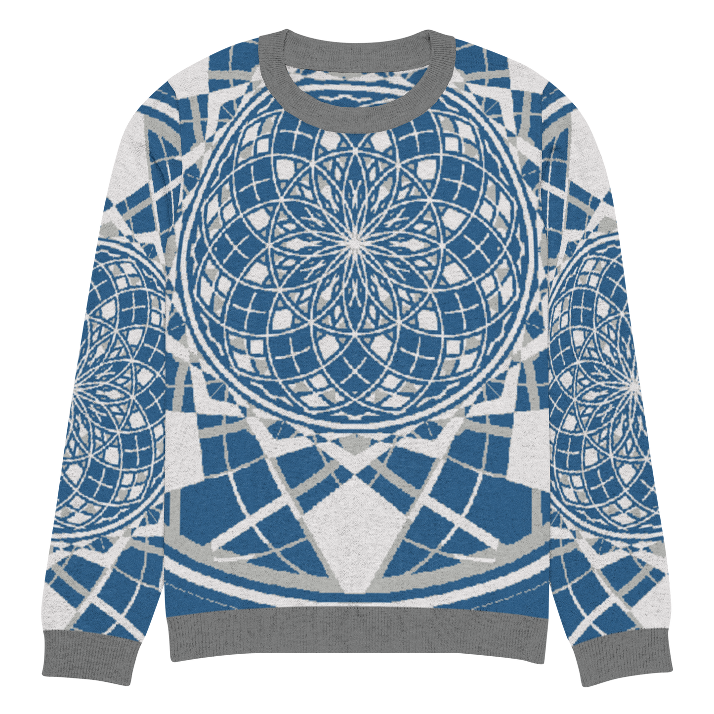 Mystic Metamorphic Blue Sky | Knitted Crew Neck Sweater