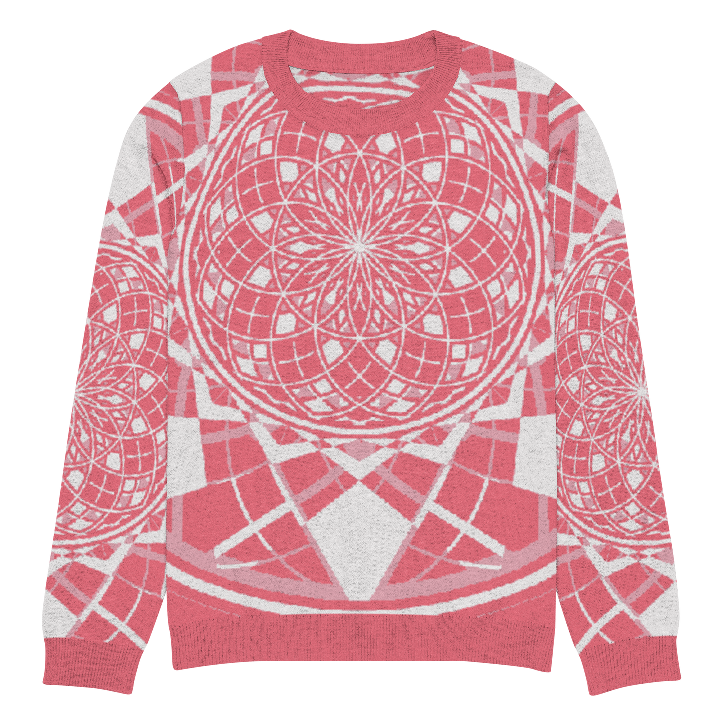 Mystic Metamorphic Redrose — Knitted Crew Neck Sweater