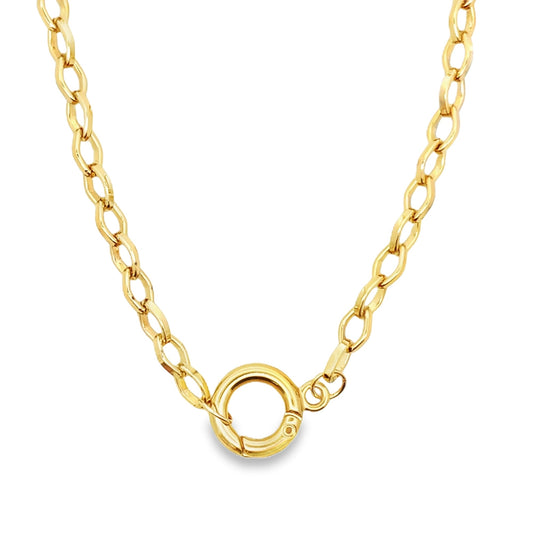 6mm Rolo Solid Oval Round Link Chain (F156) (I344)