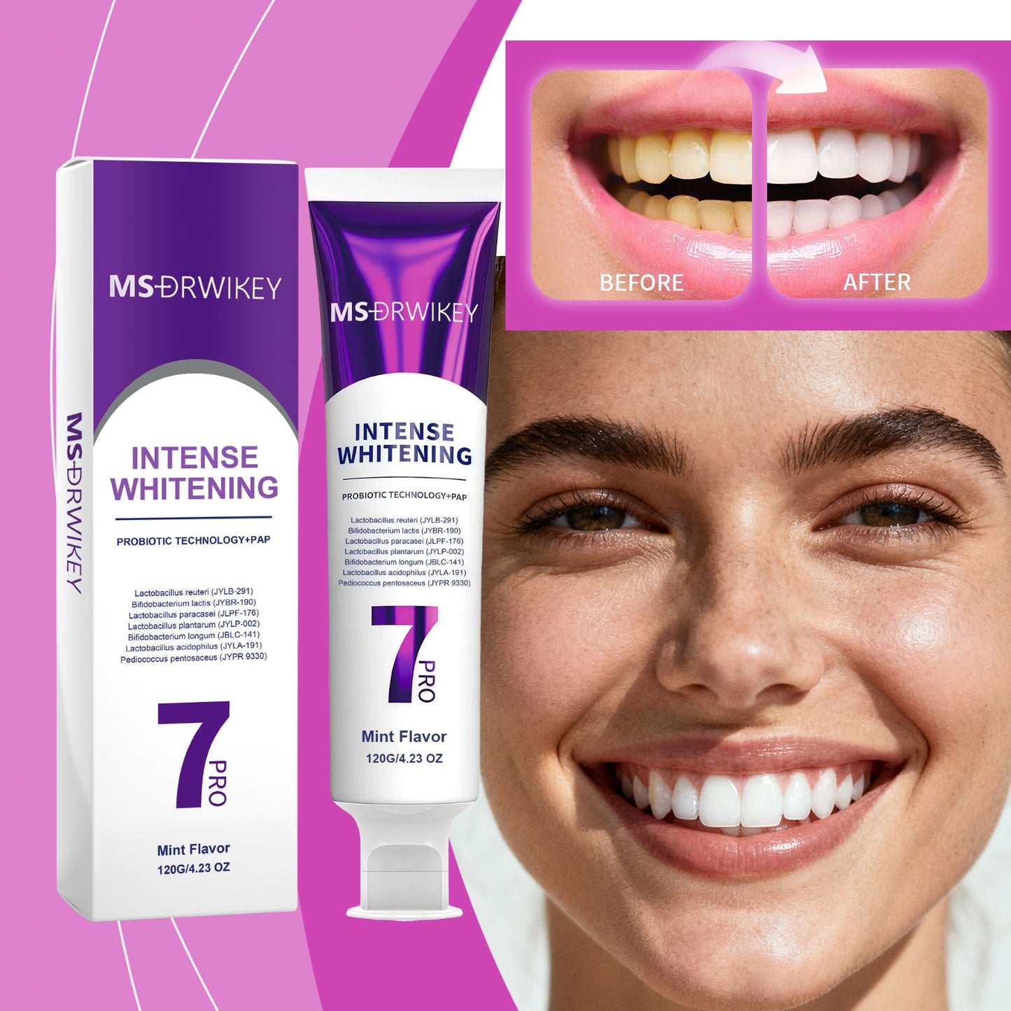 Deep Whitening Toothpaste 120g  1box