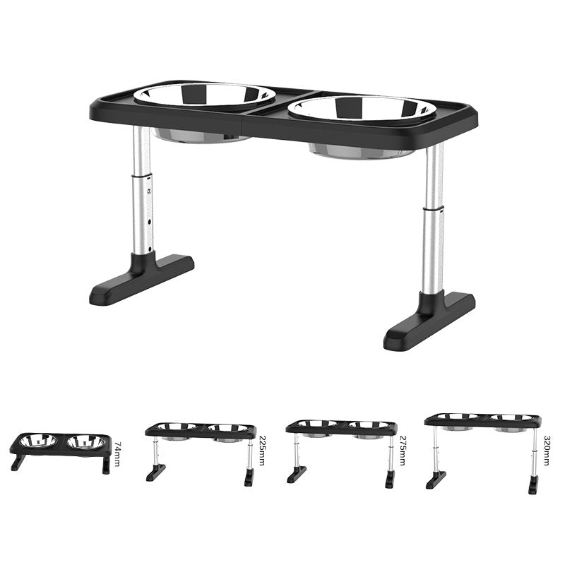 Folding Pet Double Bowl Tableware Tray